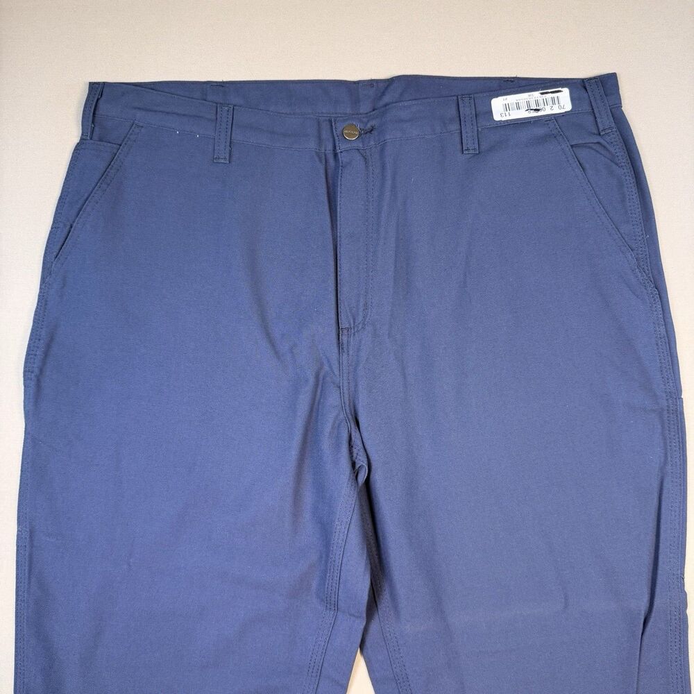 Carhartt Mens 44x34 Navy Blue Dungaree Fit Carpenter Cotton Blend Pants EUC